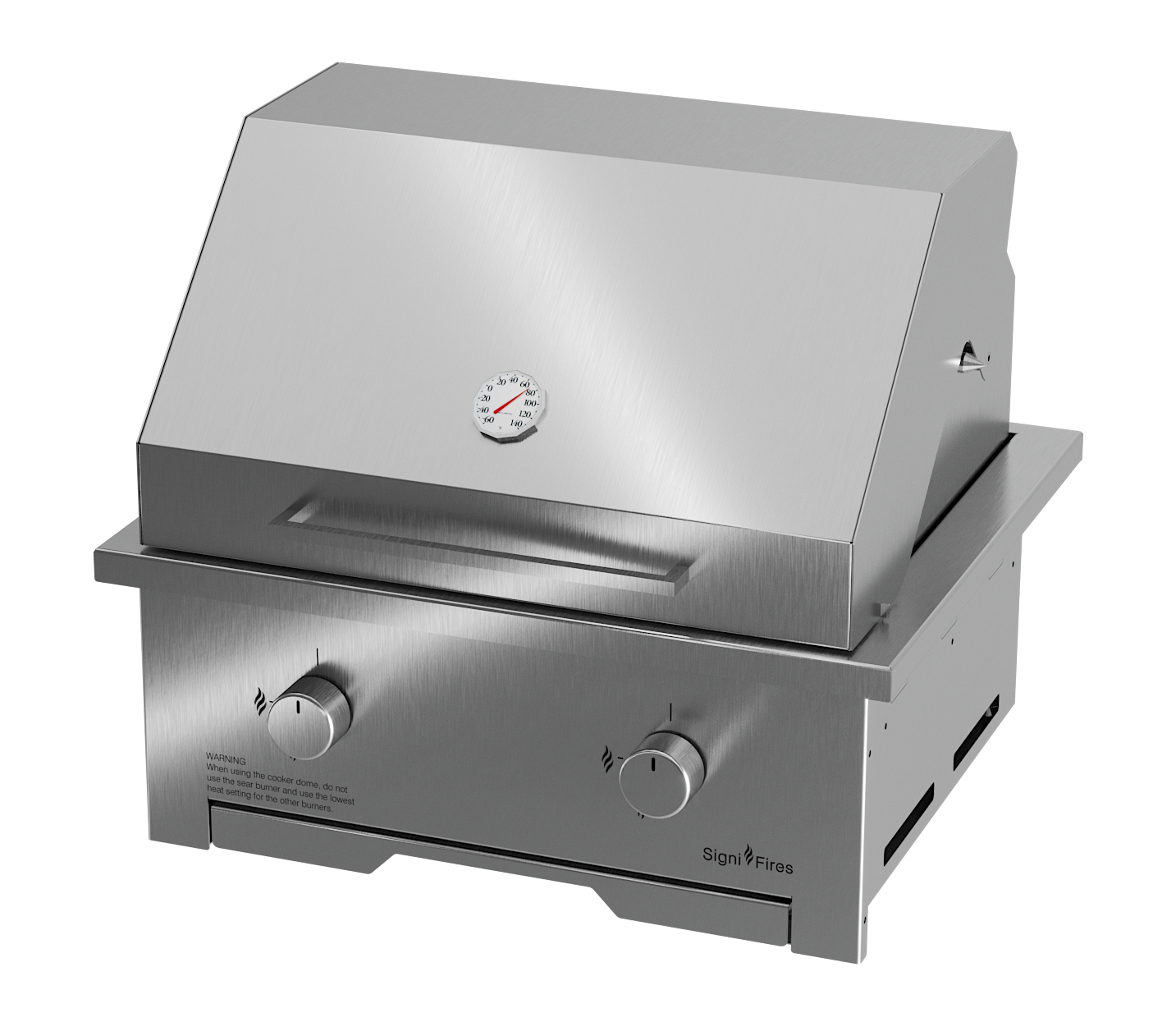 590 Gas Griller Counter Top With Dome – 304 S/Steel* – Camino Living