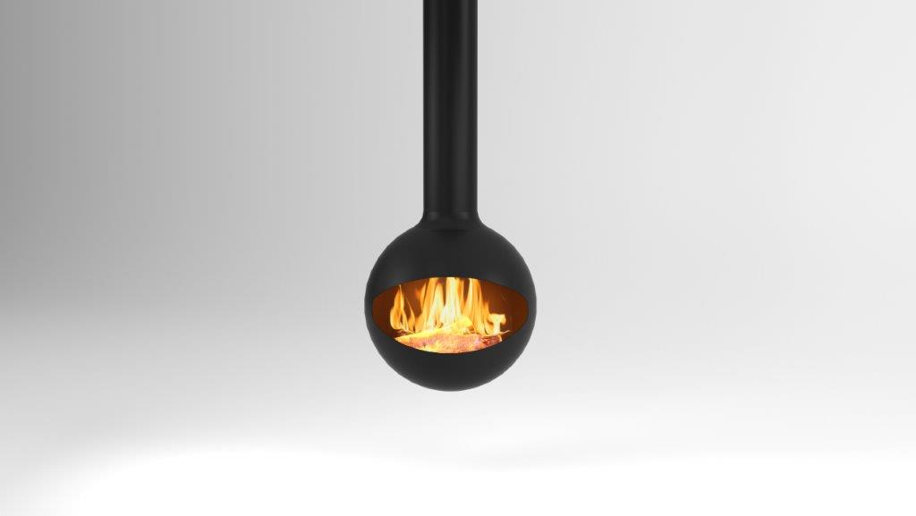 Signi Fires Halo 700mm Suspended Fireplace Camino Living